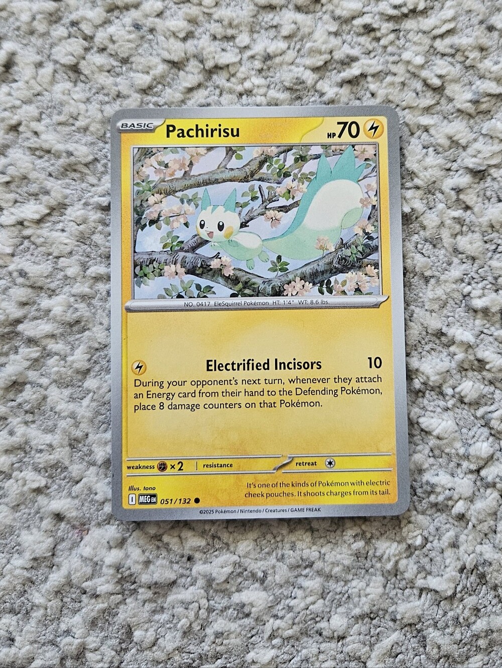 POKEMON TCG Card Pachirisu Mega Evolution 051/132